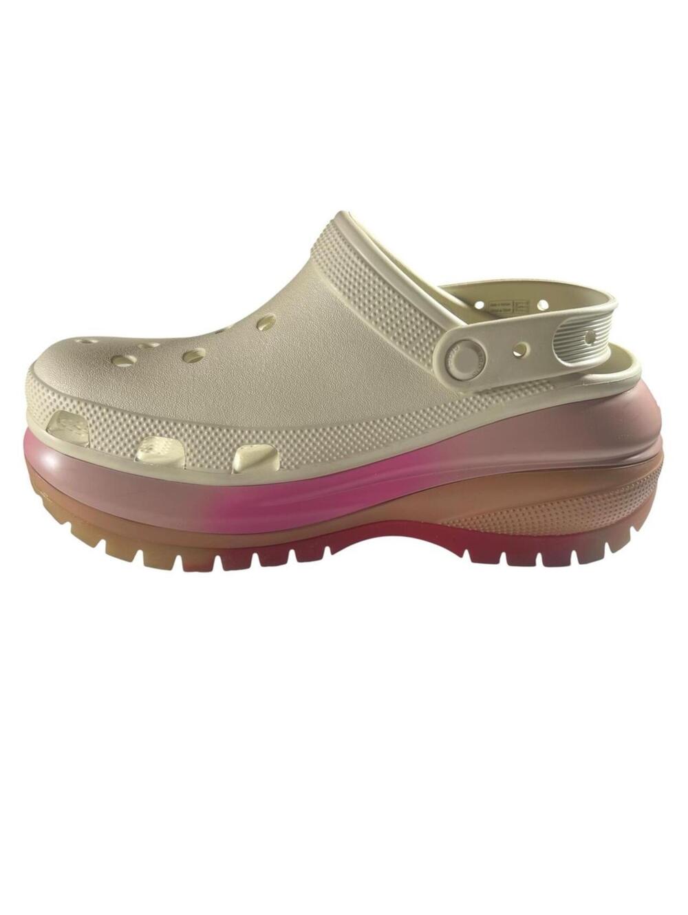 Crocs Mega Crush Clog Bone Pink Ombre Platform Sandals